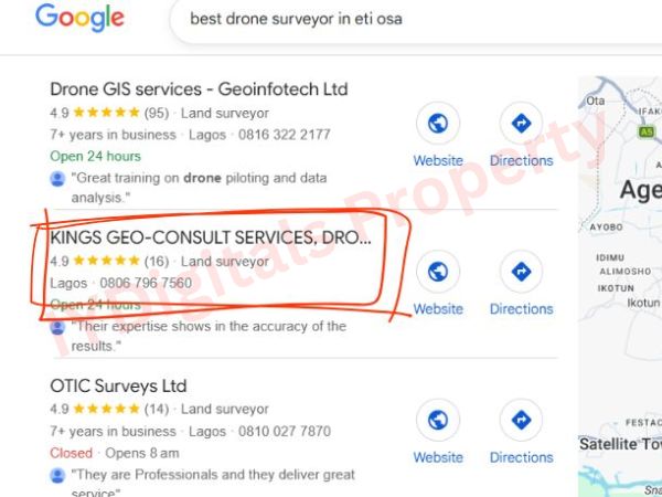 Google Maps top spot